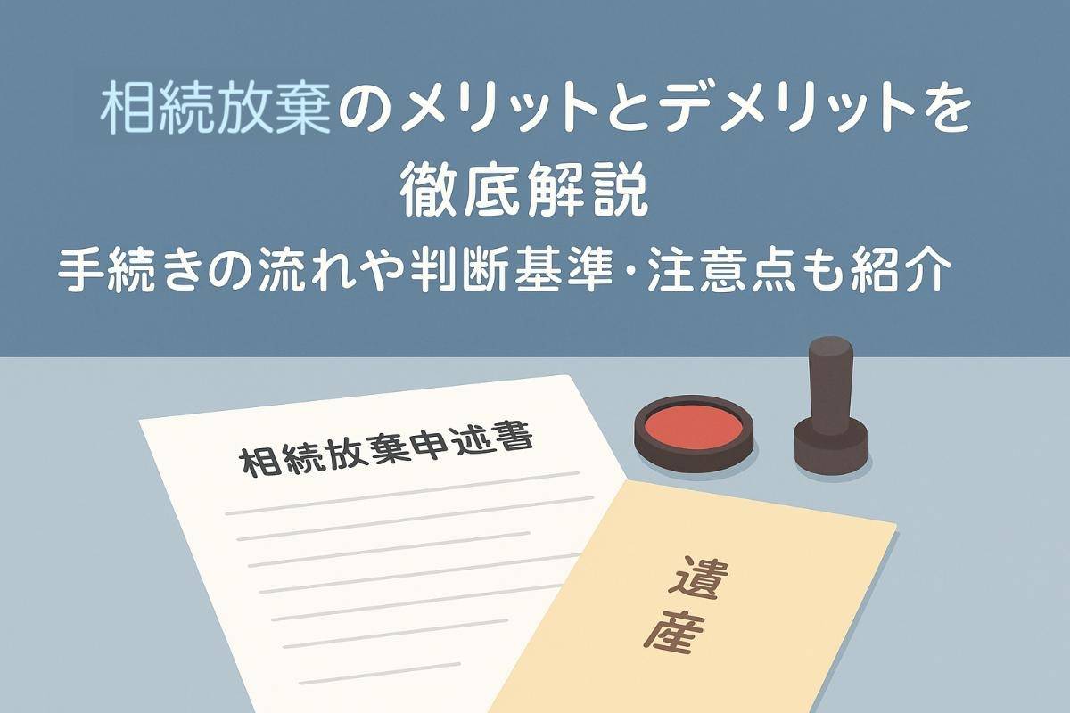 相続放棄のメリットとデメリットを徹底解説｜手続きの流れや判断基準・注意点も紹介