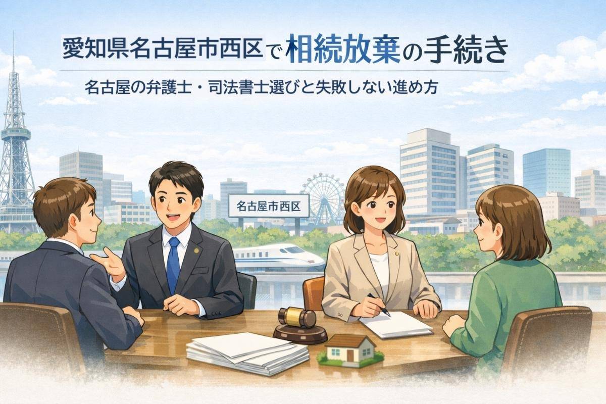 愛知県名古屋市西区で相続放棄の手続き｜名古屋の弁護士・司法書士選びと失敗しない進め方
