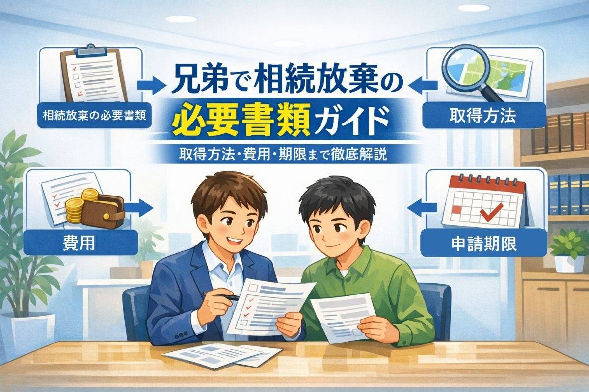 兄弟で相続放棄する場合の必要書類完全ガイド|取得方法・費用・期限まで徹底解説