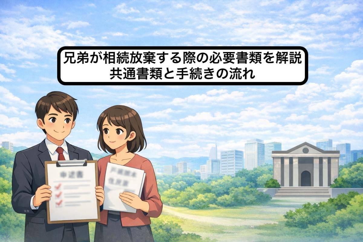 兄弟が相続放棄する際の必要書類を解説｜共通書類と手続きの流れ