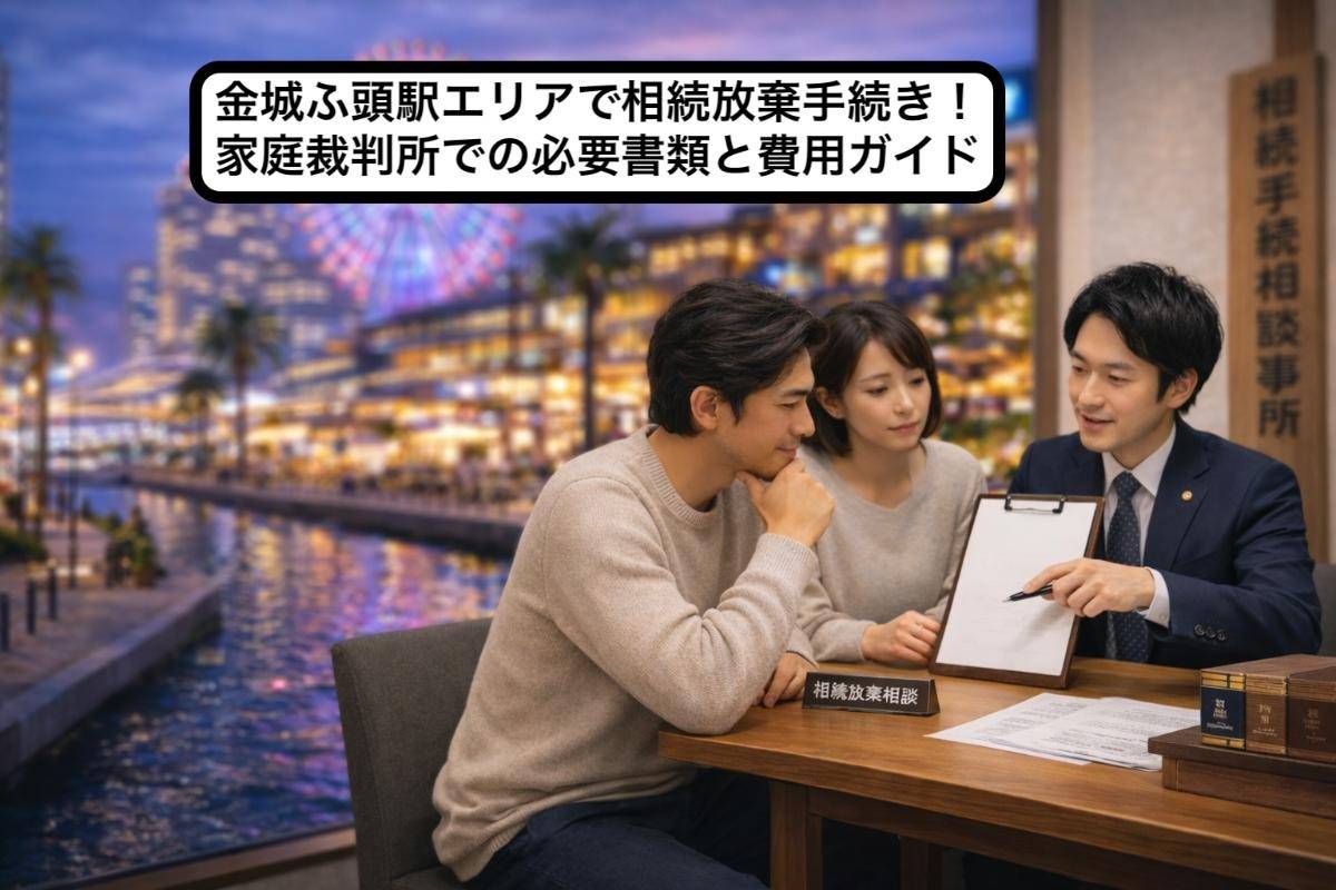 金城ふ頭駅エリアで相続放棄手続き！家庭裁判所での必要書類と費用ガイド